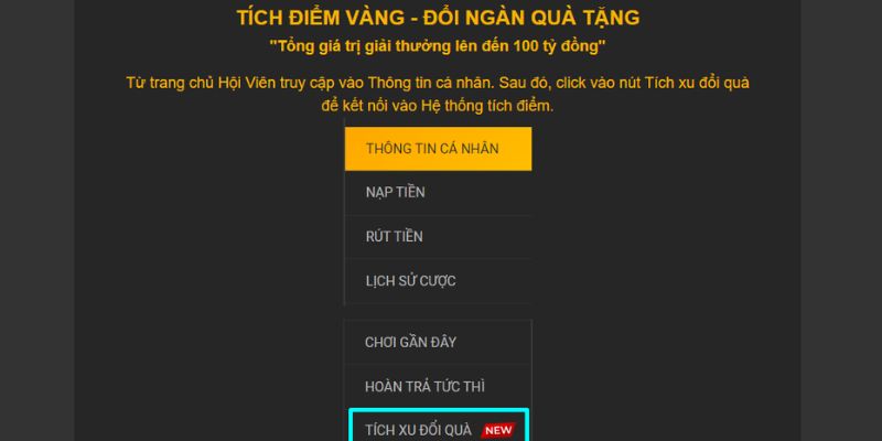 Thể lệ của sự kiện tích điểm đổi phần thưởng